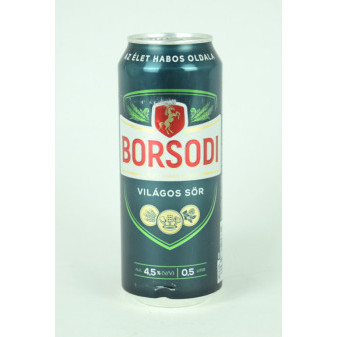 Borsodi sor. DOB 4.5% - plech - 0.5L maďarské pivo