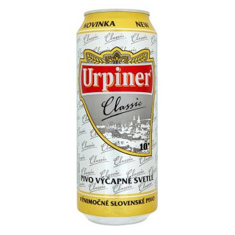 Urpiner 10°- světlé výčepní 4%- plech - Slovenské pivo - 0.5L