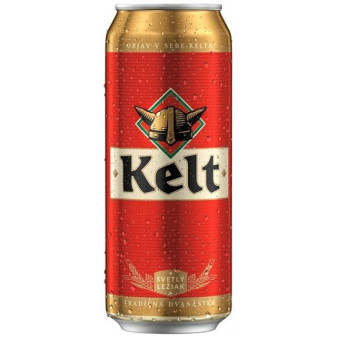 Kelt 12 % - světlý ležák - plech - Slovenské pivo - 0.5L