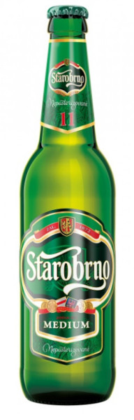 Starobrno Medium 11% - světlý ležák - pivovar Starobrno - 0.5L