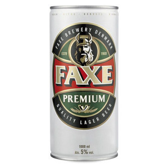 FAXE Premium pivo - plech - 5,0% - 1L