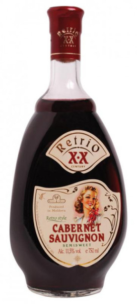 Retrio - cabernet sauvignon - polosladké červené - moldavské - 0.75L