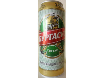 Burgassko pivo 4.5% - plech -  bulharské pivo - 0.5L