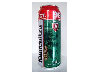 Kamenica pivo 4.4% -plech- bulharské pivo - 0.5L