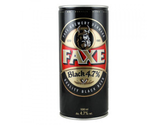 Faxe Black 4.7% - světlé pivo -  Dánsko - 1.0L