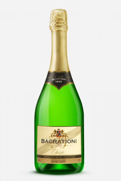 Bagrationi Dry - přírodní polosuché bílé šumivé víno - Gruzie - 0.75L
