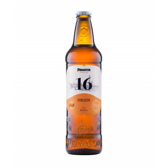 Primátor Exluziv 16° - speciální světlé pivo 7.5% - pivovar Náchod - 0.5L