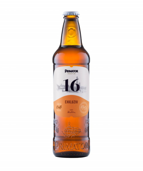 Primátor Exluziv 16° - speciální světlé pivo 7.5% - pivovar Náchod - 0.5L