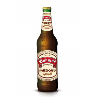 Bakalář medový speciál - spoicální ochucené pivo 5.8% - pivovar Bakalář Rakovník - 0.5L