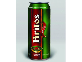 Britos pivo 4.5% -světlý ležák- bulharské pivo - Plech- 0.5L