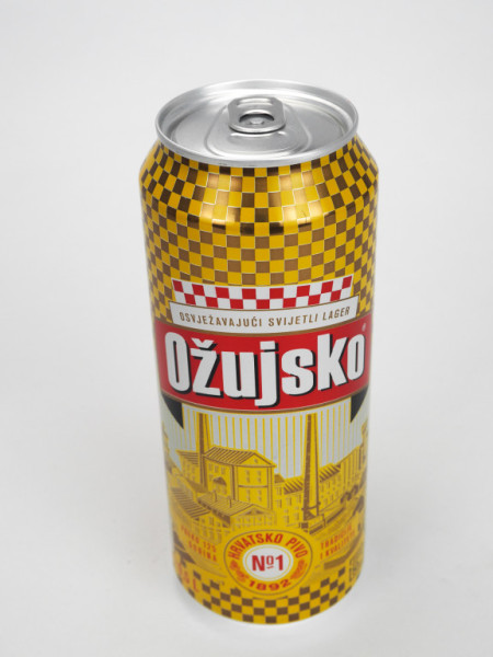 Ožujsko 5.0% - světlé chorvatské pivo - plech - 0.5L