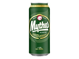 Mythos 5.0% - světlý ležák - řecké pivo - plech - 0.5L