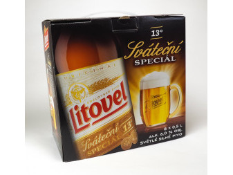 Multipack Litovel svateční speciál 13% - světlé speciální pivo 6.0% - pivovar Litovel - 8 x 0.5L