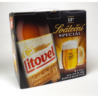 Multipack Litovel svateční speciál 13° - světlé speciální pivo 6.0% - pivovar Litovel - 8 x 0.5L