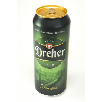 Dreher clas. sör. 5.2%- plech - maďarské pivo - 0.5L