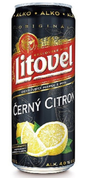 Litovel černý Citron - alko pivo 4.0% - pivovar Litovel - Plech - 0.5L