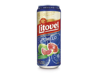 Litovel Pomelo - nealkoholický míchaný nápoj s příchutí červeného pomela - pivovar Litovel - Plech - 0.5L