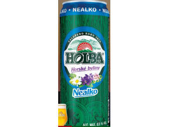 Holba Horské byliny  - nealko - plech - pivovar Holba - 0.5L