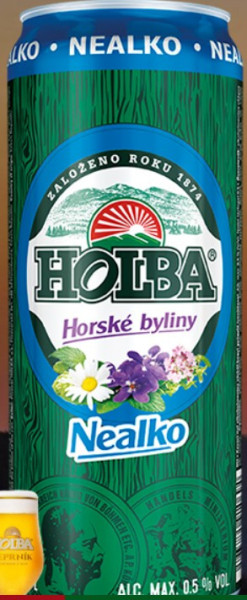 Holba Horské byliny - nealko - plech - pivovar Holba 0.5% - 0.5L