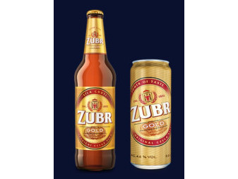 Zubr Gold - světlé výčepní pivo - pivovar Zubr - 0.5L