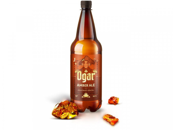 Ogar AMBER ALE 13°- světlé 5.2% - Kunčický pivovar - 1L