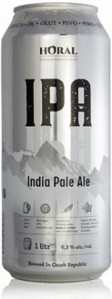 Horal IPA - volba pivních znalců 6.3% - světlý svrchně kvašené pivo - Plech - 1L