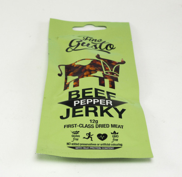 BEEF JERKY pepřové - sušené maso - 12g