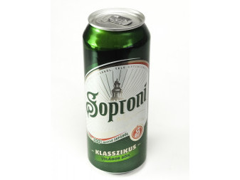 Soproni 5.3% - světlý ležák - pivovar Heineken - plech - 0.5L - maďarské pivo