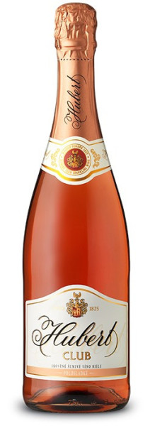 Hubert CLUB - růžové šumivé víno polosladké 12.5% - 0.75L