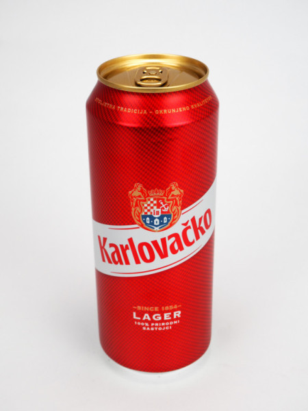Karlovačko- světlé chorvatské pivo 5% - plech - 0.5L