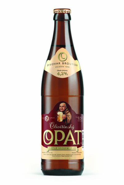 Opat 12° - světlý ležák 4,6% - pivovar Broumov -0.5L
