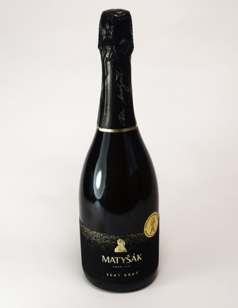Matyšák - Sekt - bílé šumivé víno Brut- suché - 0.75L