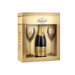 Hubert DE LUXE DOUX - bílé šumivé víno sladké 7,0% - set 2x sklenice - 0.75L