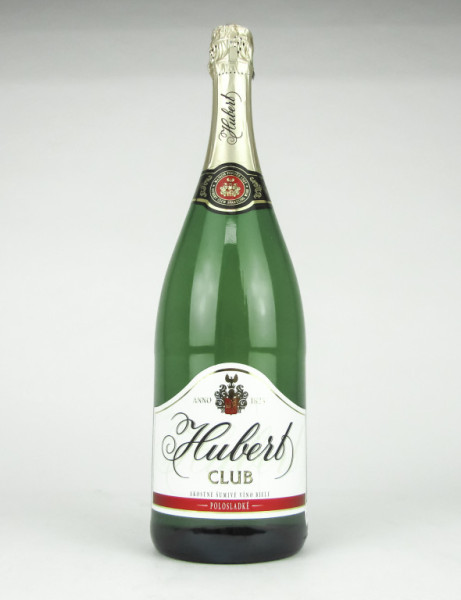 Hubert Club - bílé šumivé víno polosladké 12,5% - 1.5L