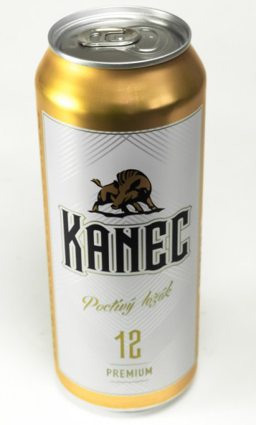 Kanec 12° - světlý ležák 5.0% - pivovar Zámecký Břeclav - plech - 0.5L