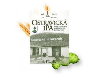 Ipa Ostravická - svrchně kvašené pivo 6.4% - Beskydský pivovárek 1,5L