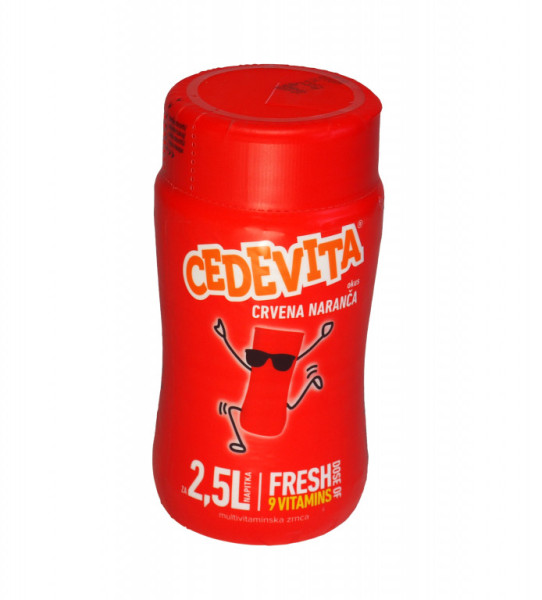 Nápoj rozpustný Cedevita - červený pomeranč - nealkoholický nápoj - Chorvatsko - 200g
