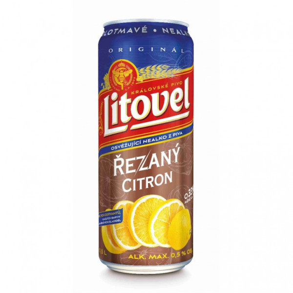 Litovel řezaný Citron - nealko pivo 0.5%  - pivovar Litovel - Plech - 0.5L