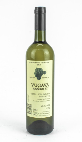 Vugava - víno bílé 13,5%  - vinařství Podšpilje, ostrov Vis