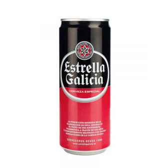 Estrella Galicia pivo 5.5% - světlý ležák- Španělsko - plech- 0.5L