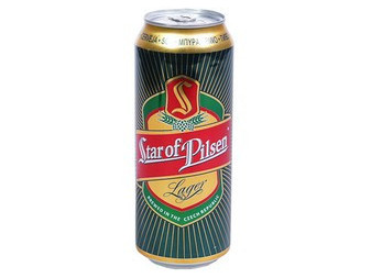 Star of Pilsen pivo 4.7% - světlý ležák - plech - 0.5L