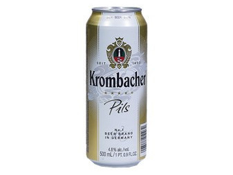 Krombacher Pils pivo 4.8% - světlý ležák - Německo - plech - 0.5L