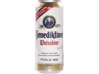 Benediktiner pivo 5.4% - světlý ležák - Německo - plech - 0.5L