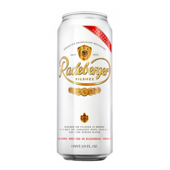 Radeberger 4.8% - světlý prémiový ležák - Německo - plech - 0.5L