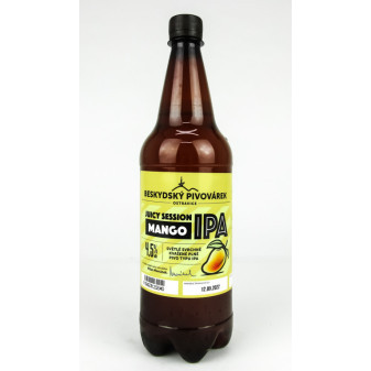 Mango IPA juicy session - světlé svrchně kvašené 4,5% - Beskydský pivovárek 1.0L