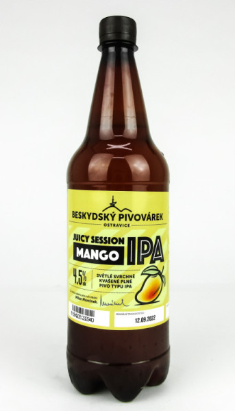 Mango IPA juicy session - světlé svrchně kvašené - Beskydský pivovárek 1.0L