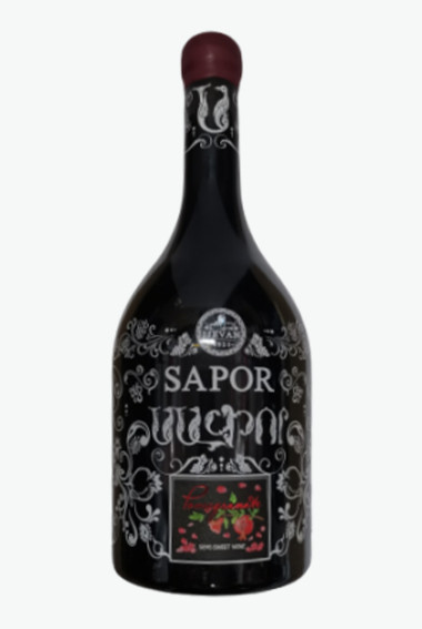 Ijevan Sapor pomegranate semi sweet red wine - červené polosladké 15,0% - Ijevan wine - Arménie - 0.75L