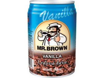Káva MR. Brown vanilla - nápoj s mlékem a kávovým nálevem - King Car - 240 ml