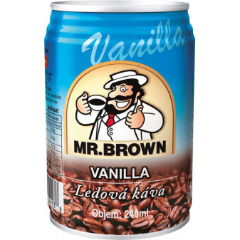 Káva MR. Brown vanilla - nápoj s mlékem a kávovým nálevem - King Car - 240 ml