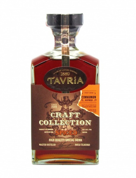 Brandy Tavria Strong drink Craft Collection Spiced - Ukrajina 35% - 0,5L
